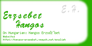 erzsebet hangos business card